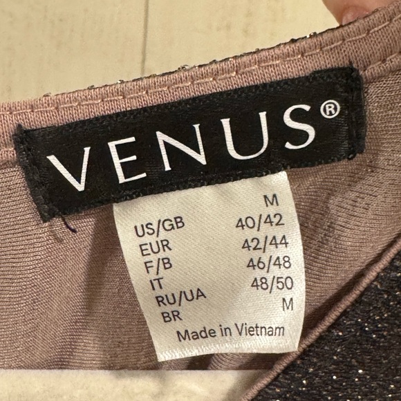 VENUS Shimmering Brown Ombre Long Sleeve Dress - Picture 4 of 4